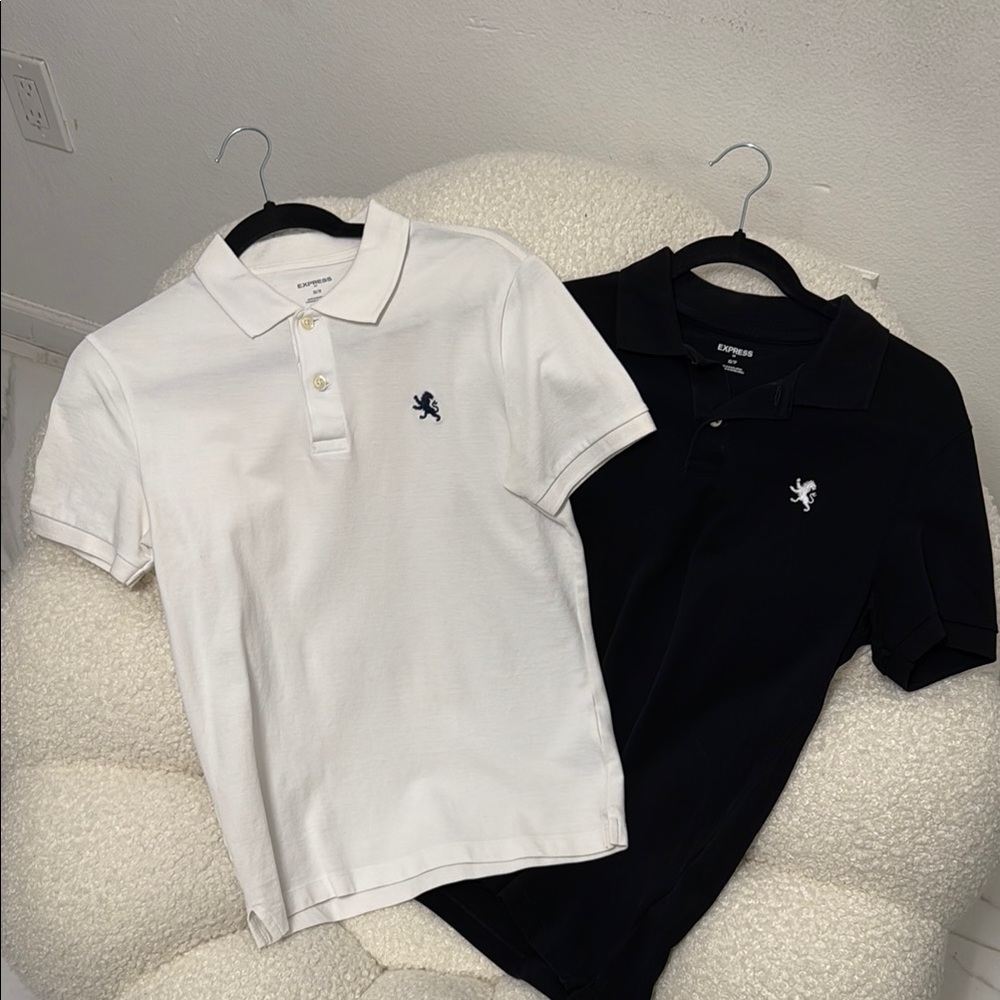 Express Men White and Black Polo Shirts